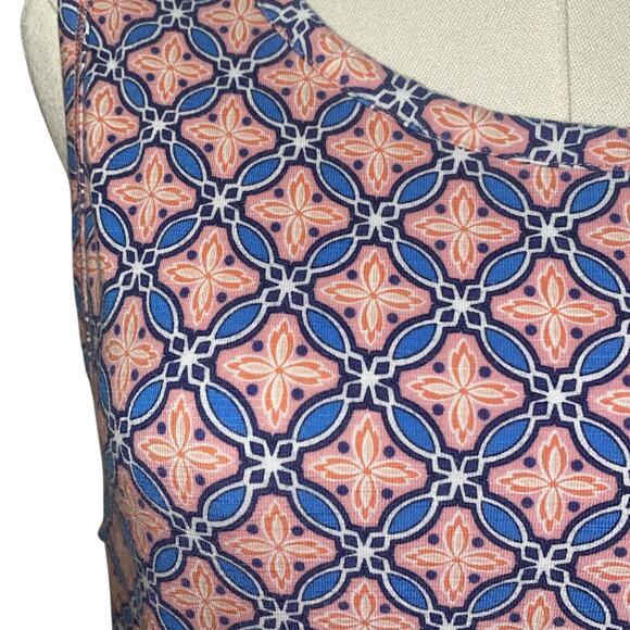 T by Talbots Pink BlueDress Soft Cotton Stretch Women's XL - Picture 2 of 8